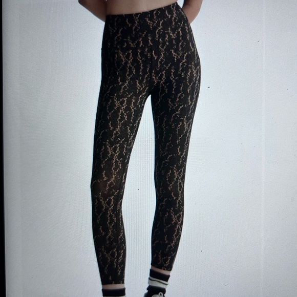 Varley Pants - Varley High Waist Brown and Carmel Textured Leggings